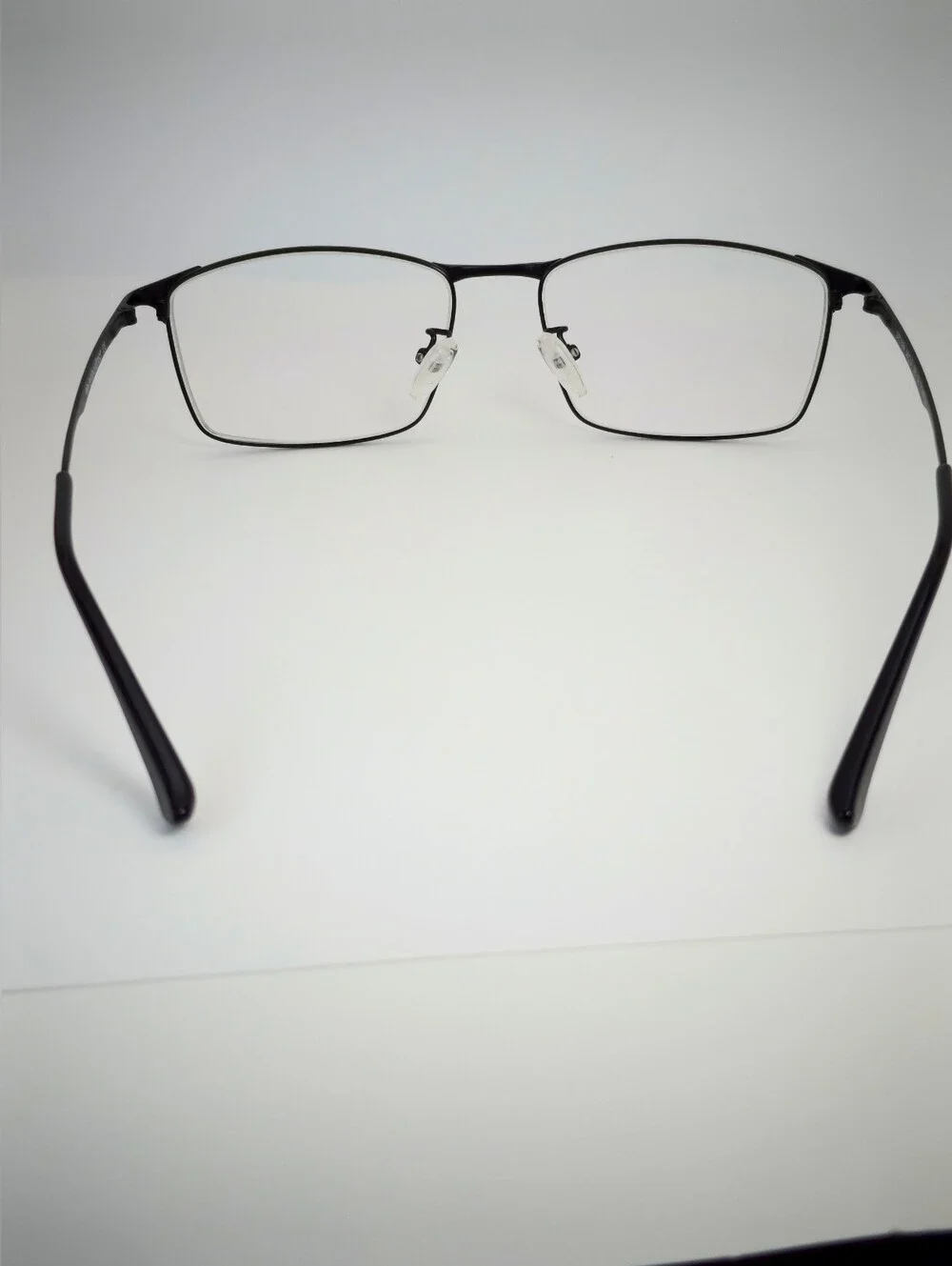 Decider. Womens Black Low Gloss Rectangular Titanium Frame.